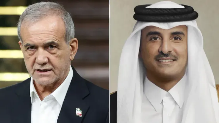 بزشكيان يشيد بدور أمير قطر في إرساء الاستقرار الإقليمي
