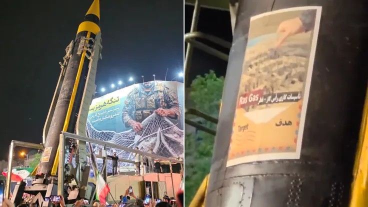 استعراض عسكري إيراني يثير غضب قطر بعد وضع اسم منشأة غاز على صاروخ