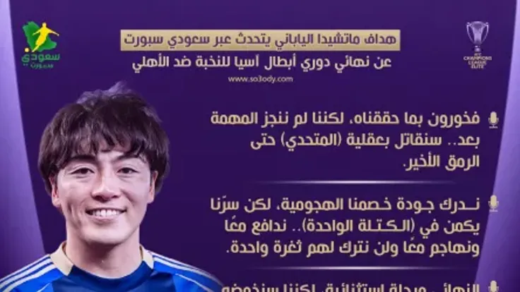 يوكي سوما: الأهلي يستعد لمواجهة تاريخية أمام ماتشيدا زيلفيا