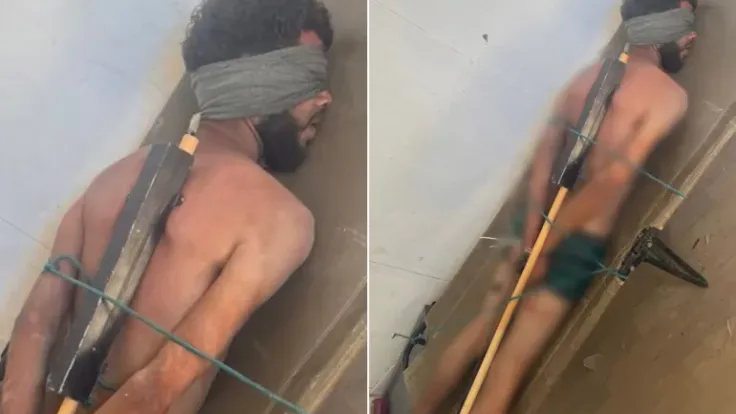 جيش الاحتلال يقرّ صحة صورة تعذيب أسير فلسطيني في غزة